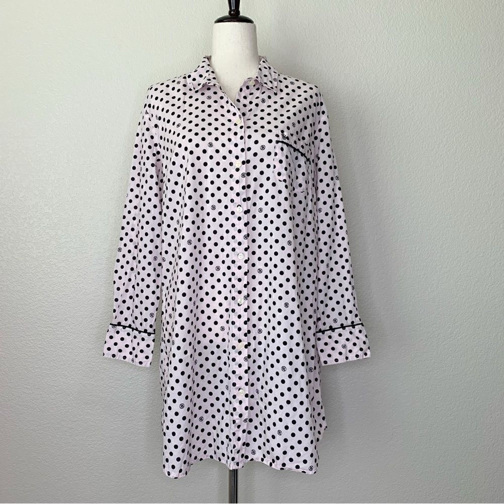 Victoria’s Secret Light Pink Button down Sleepshirt Pajama, Sz Large